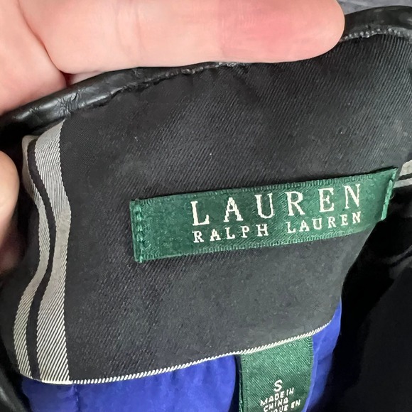 Lauren‎ Ralph Lauren Plaid Puffer Vest with Faux Leather Trim - Picture 5 of 6